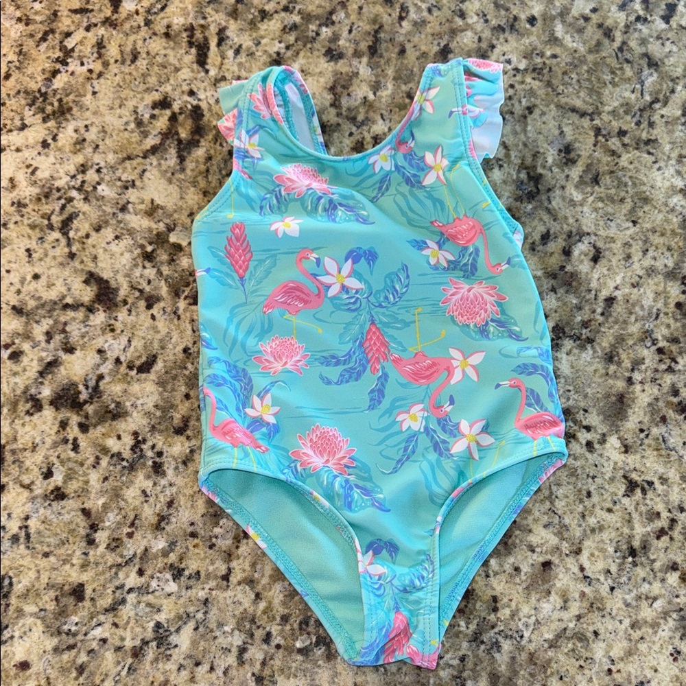 Tommy Bahama Kids Aqua Floral One Piece